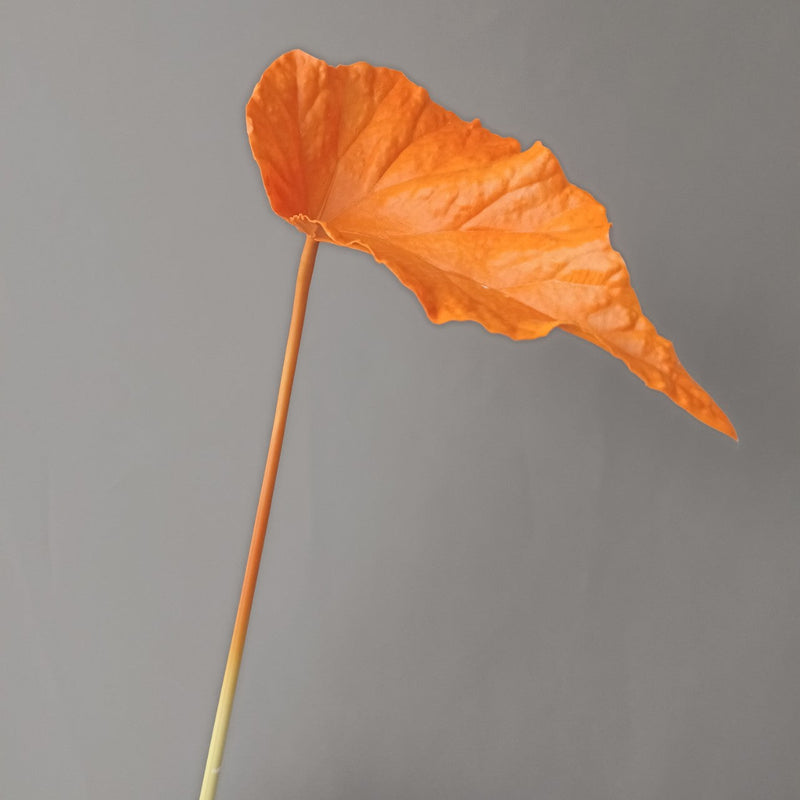 Autumn Tropical Leaves Stems 12 Inch Artificial Fall Decorations Bulk 10 Pcs