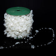 98FT Star Pearl Bead Garland String, Artificial Holiday Decoration, Bulk Length