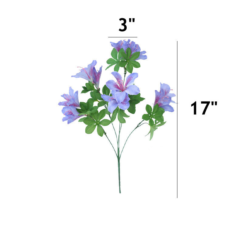 17 Inch Artificial Azalea Bush UV Resistant Bulk Quantity for Indoor and Outdoor Use