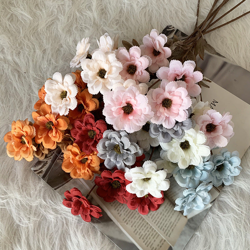 50 Pcs Artificial Azalea Stems Spray Autumn Flowers for Arrangement Bulk