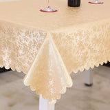 Bulk Beige 60" x 84" Rectangular Tablecloth Heavy Duty Waterproof Wipeable Table Cover for Kitchen and Dining Room Wholesale