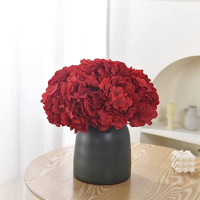 26-Color Silk Hydrangeas Artificial Flowers with Detachable Stems for DIY Floral Arrangements