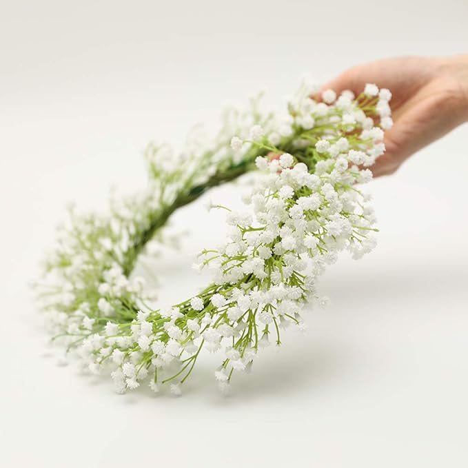 Bulk 10 Bundles of 30 Stems Baby's Breath White Artificial Gypsophila Bouquets for Weddings Home Party and Garden Wholesale