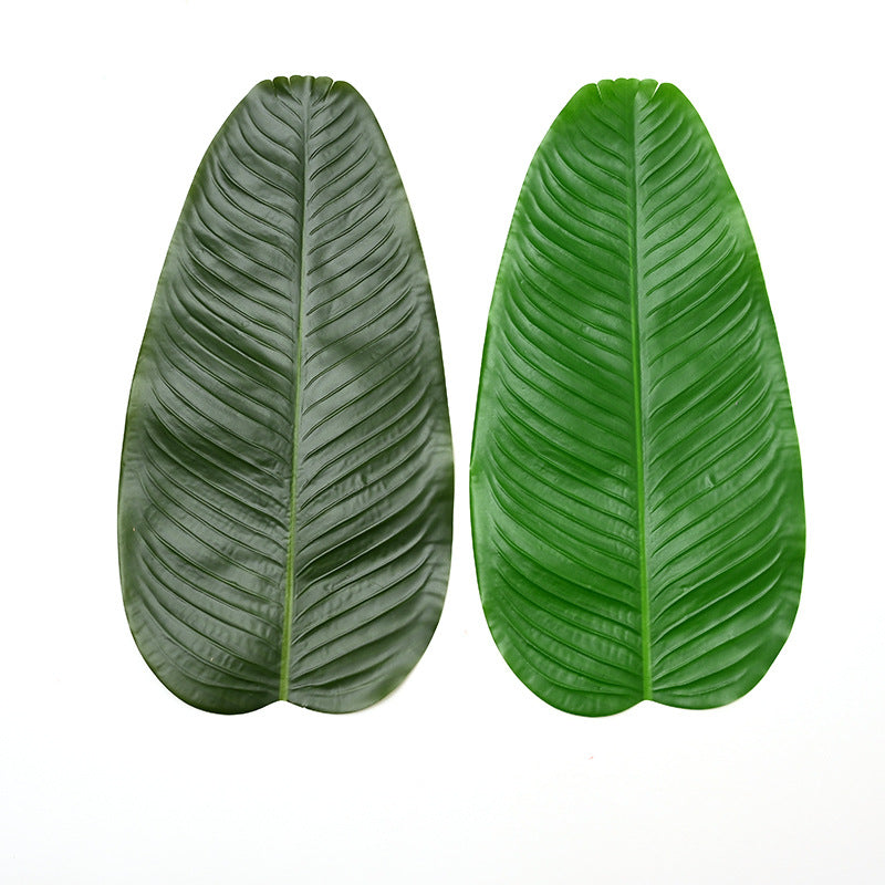 20 Pcs Artificial Banana Leaves for Cake Presentation Party Decoration Bulk Pack