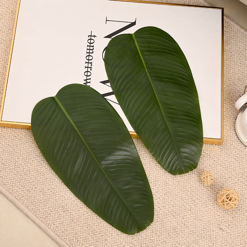 20 Pcs Artificial Banana Leaves for Cake Presentation Party Decoration Bulk Pack