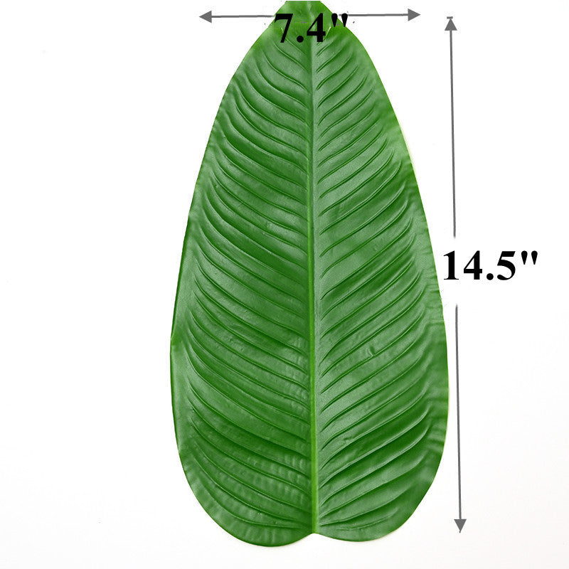 20 Pcs Artificial Banana Leaves for Cake Presentation Party Decoration Bulk Pack