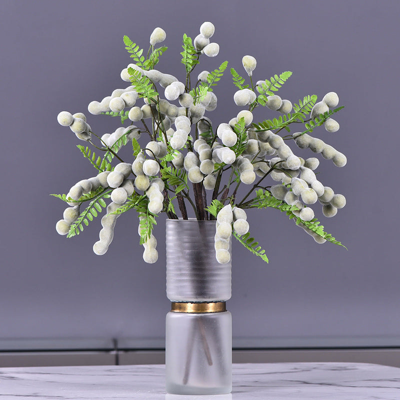 6 Pcs Artificial Beanpod Fruit Stems Bouquet Bulk Wholesale