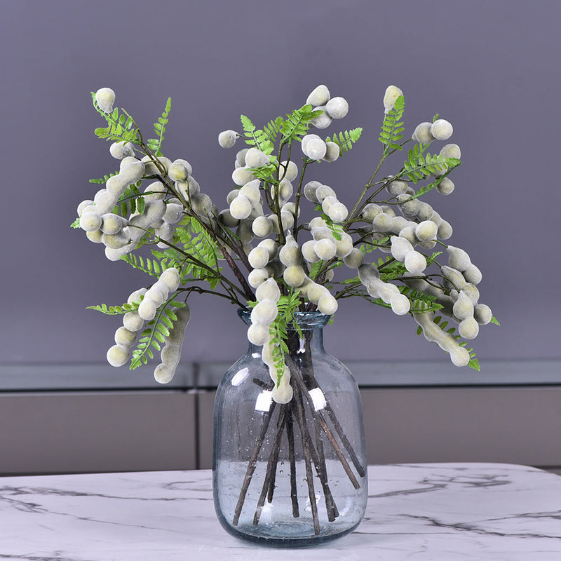 6 Pcs Artificial Beanpod Fruit Stems Bouquet Bulk Wholesale