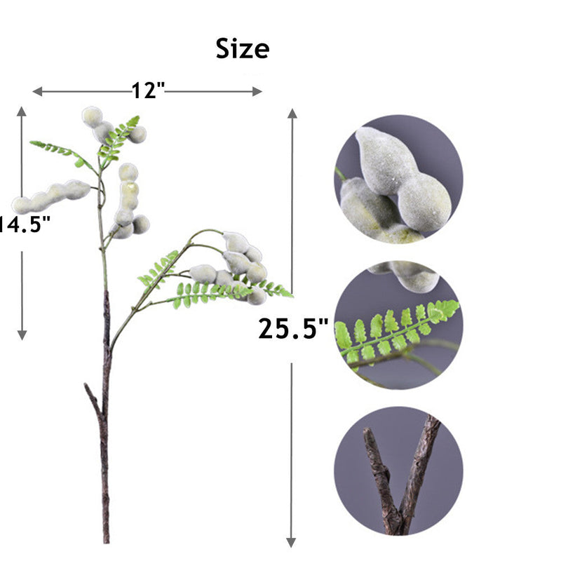 6 Pcs Artificial Beanpod Fruit Stems Bouquet Bulk Wholesale