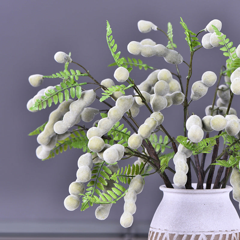 6 Pcs Artificial Beanpod Fruit Stems Bouquet Bulk Wholesale