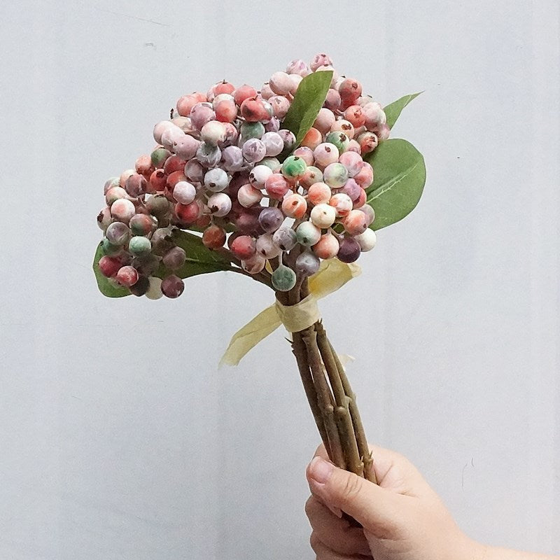 10 Pcs Artificial Holy Berries Bouquet Faux Fall Winter Flowers Arrangements