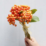 10 Pcs Artificial Holy Berries Bouquet Faux Fall Winter Flowers Arrangements