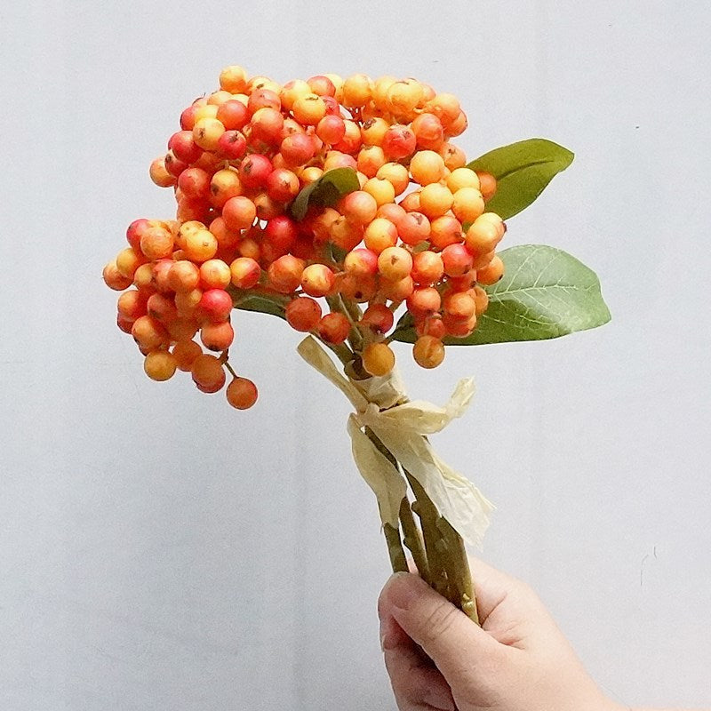 10 Pcs Artificial Holy Berries Bouquet Faux Fall Winter Flowers Arrangements