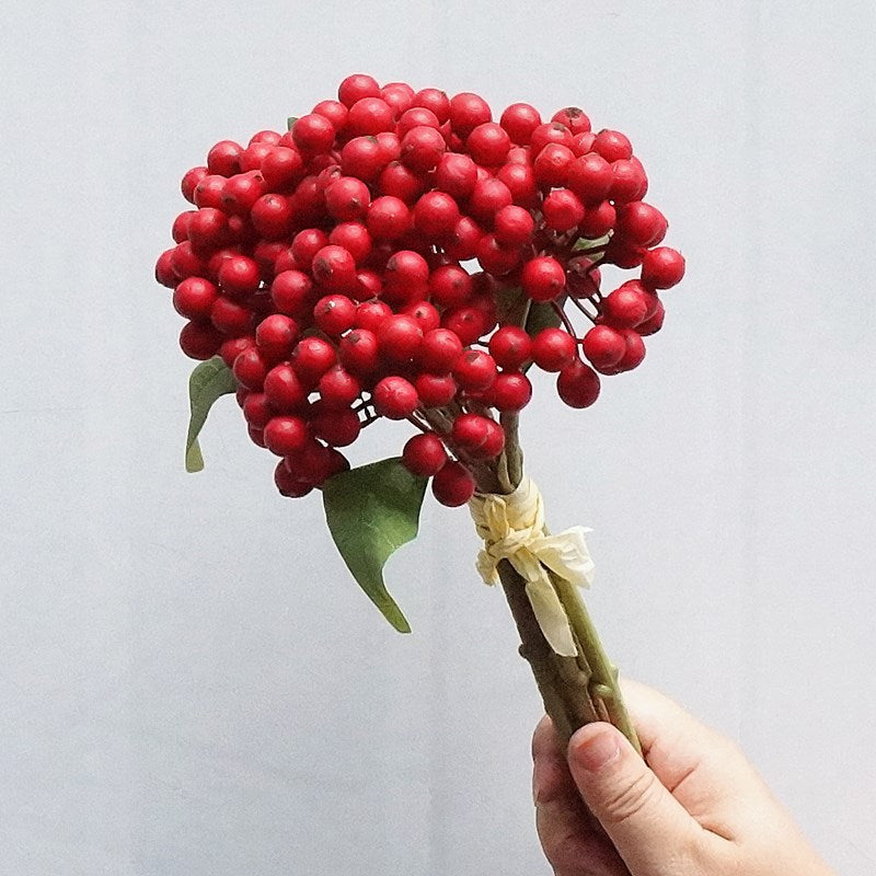 10 Pcs Artificial Holy Berries Bouquet Faux Fall Winter Flowers Arrangements