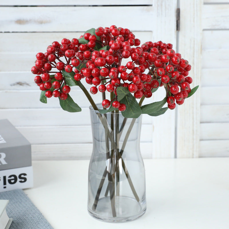 11 Inch Artificial Frosted Berry Stems, 10 Pcs Bulk Wholesale