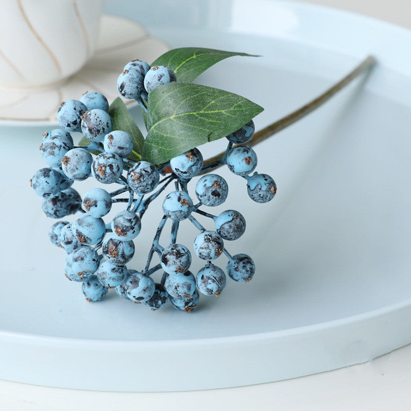 11 Inch Artificial Frosted Berry Stems, 10 Pcs Bulk Wholesale