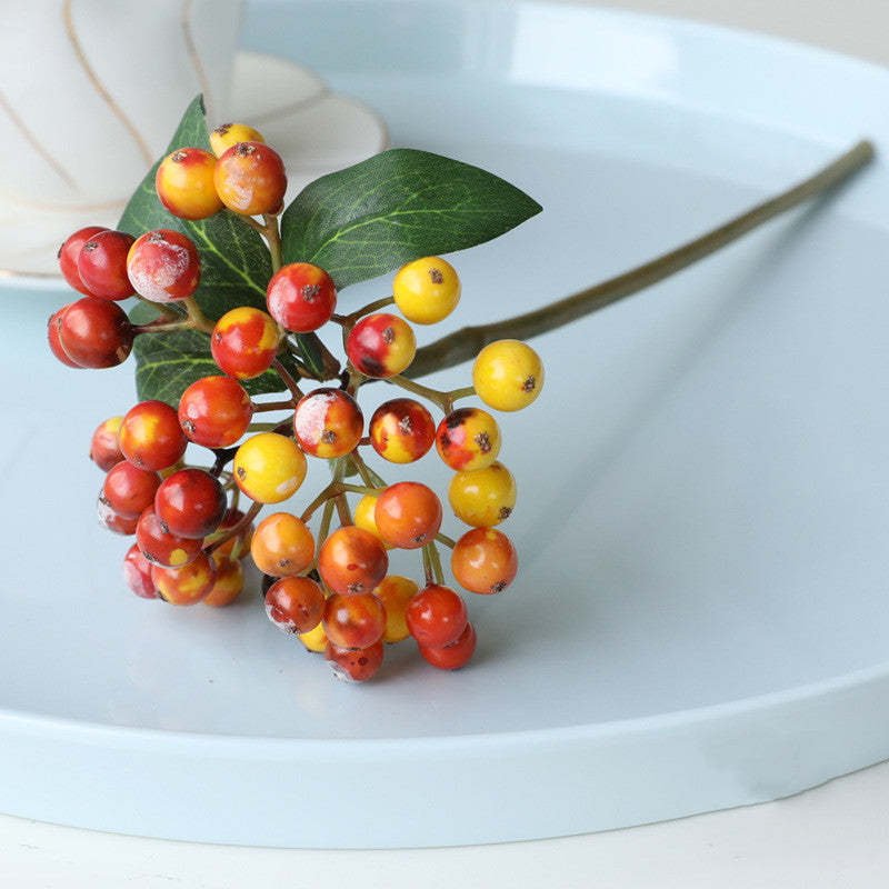 11 Inch Artificial Frosted Berry Stems, 10 Pcs Bulk Wholesale
