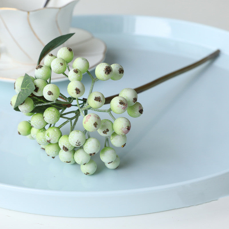 11 Inch Artificial Frosted Berry Stems, 10 Pcs Bulk Wholesale