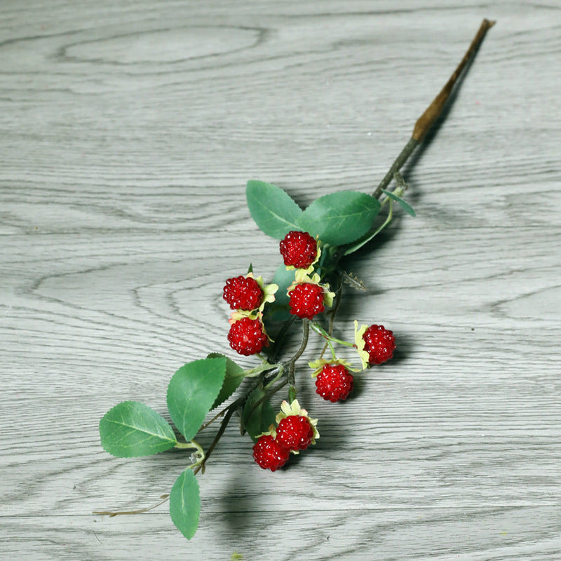 10 Pcs Artificial Raspberry Berry Stems Branches Picks Bulk Wholesale