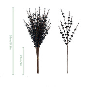 50 Pcs Black Artificial Flower Stems 12 Inch Faux Silk Flowers for Crafts Halloween Decor