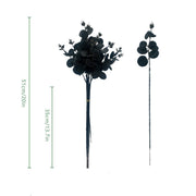 50 Pcs Black Artificial Flower Stems 12 Inch Faux Silk Flowers for Crafts Halloween Decor
