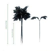 50 Pcs Black Artificial Flower Stems 12 Inch Faux Silk Flowers for Crafts Halloween Decor
