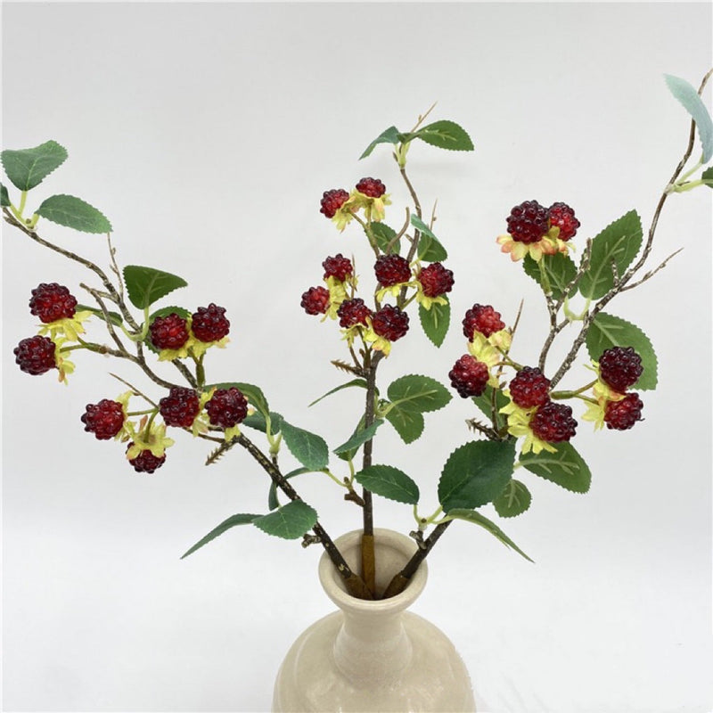 10 Pcs Artificial Raspberry Berry Stems Branches Picks Bulk Wholesale