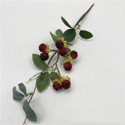 10 Pcs Artificial Raspberry Berry Stems Branches Picks Bulk Wholesale