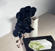 10 Pcs Artificial Black Phalaenopsis Orchid Stems 18 Inch Halloween Flower Arrangements Bulk