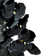 10 Pcs Artificial Black Phalaenopsis Orchid Stems 18 Inch Halloween Flower Arrangements Bulk
