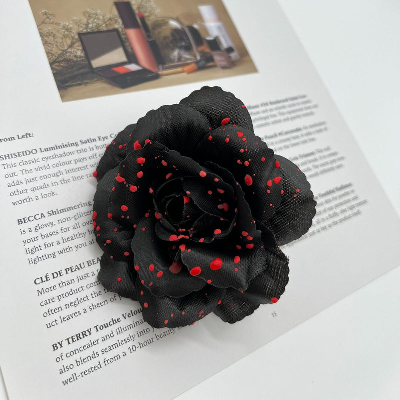 50 Pcs 3.5 Inch Artificial Halloween Rose Flower Heads for Crafts Bulk Wholesale
