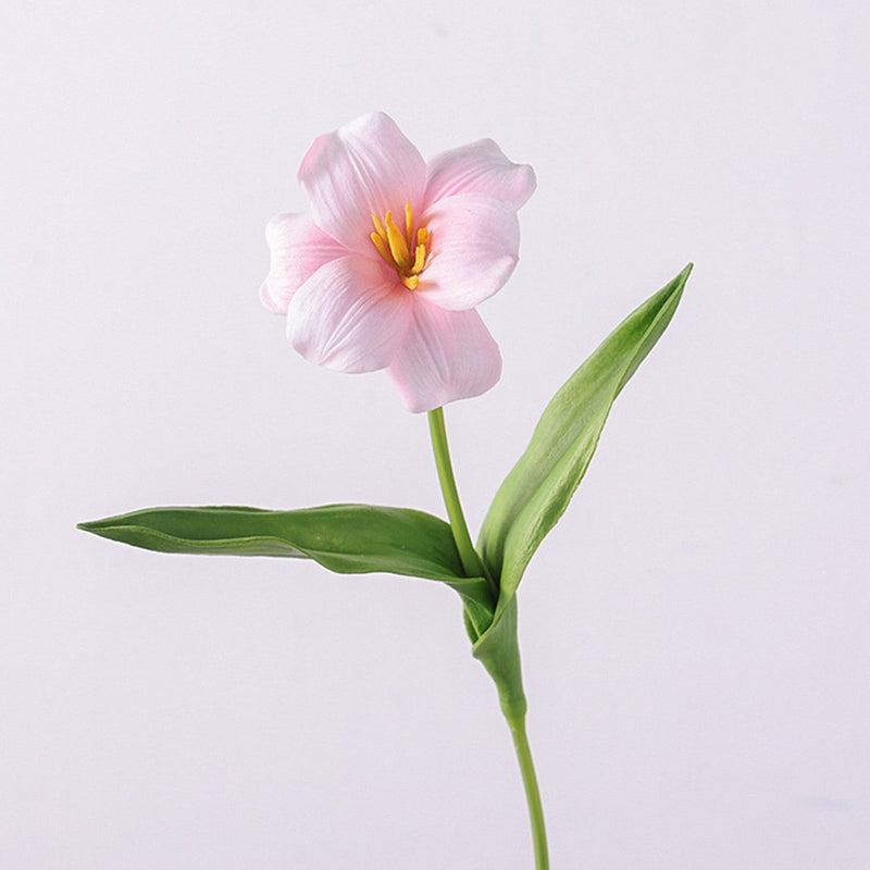 18 Inch Artificial Tulip Stems with Leaves, 10 Pcs Real Touch Silk Flowers Bulk