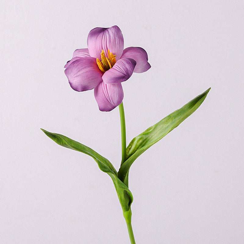 18 Inch Artificial Tulip Stems with Leaves, 10 Pcs Real Touch Silk Flowers Bulk