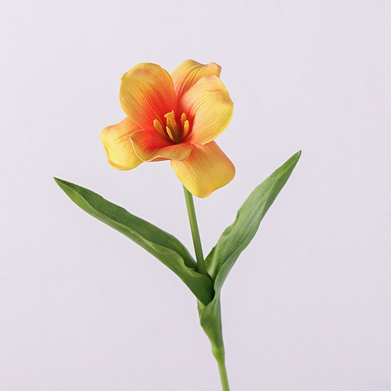 18 Inch Artificial Tulip Stems with Leaves, 10 Pcs Real Touch Silk Flowers Bulk