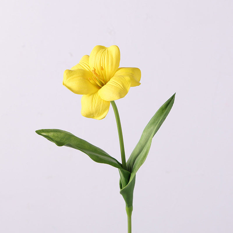 18 Inch Artificial Tulip Stems with Leaves, 10 Pcs Real Touch Silk Flowers Bulk