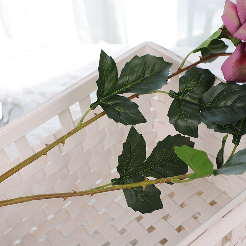 3 Pcs Vintage 1970s Style Silk Rose Stems Wedding Flower Arrangement