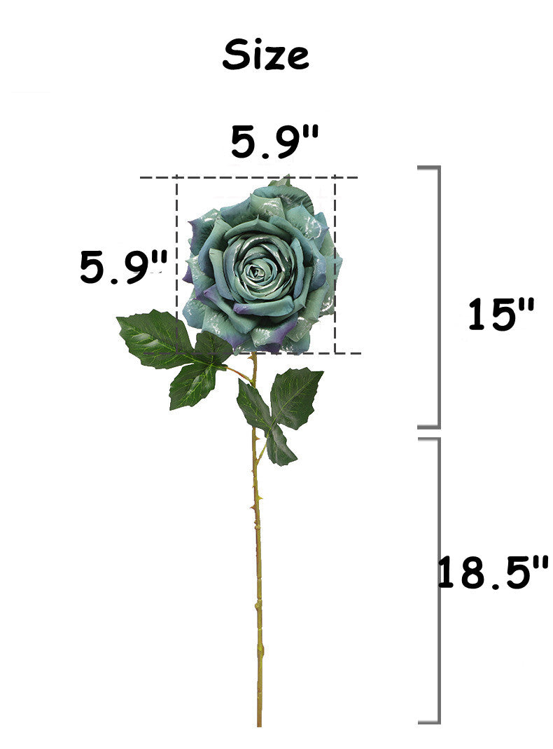 3 Pcs Vintage 1970s Style Silk Rose Stems Wedding Flower Arrangement