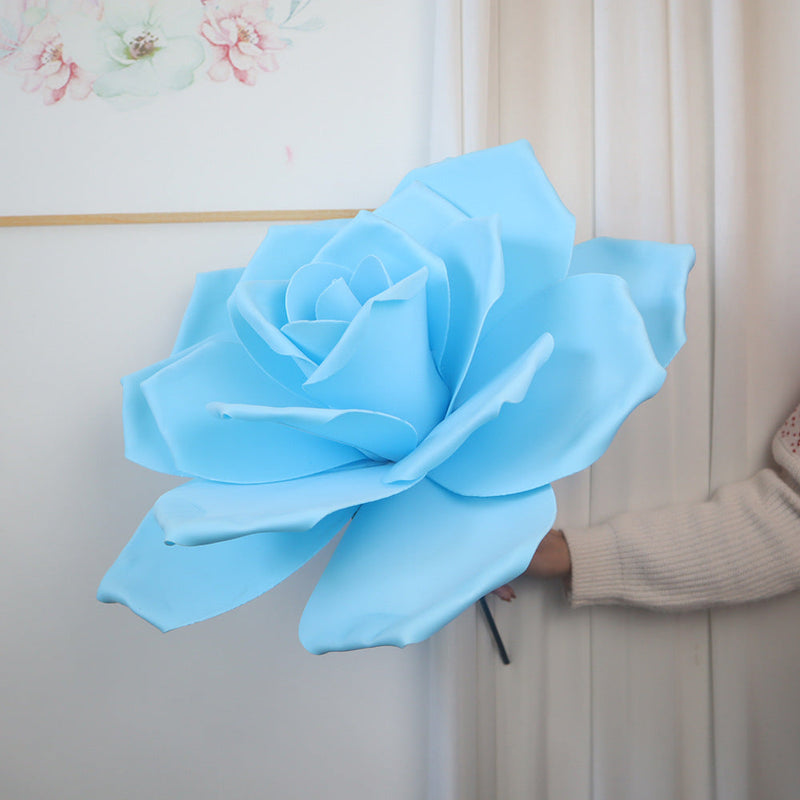 23.6 Inch Giant Artificial Rose Stems 10 Pcs Large PE Foam Flowers for Wedding Backdrops and Event Decor