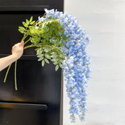 Extra Long Wisteria Blossom Stems 10 Pcs Hanging Artificial Flowers for Spring Decor
