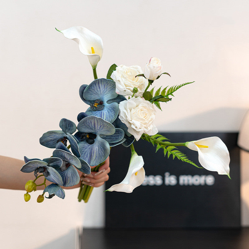20 Inch Artificial Silk Phalaenopsis Orchid Bouquet, Pre-Arranged Floral Arrangement, Bulk Quantity