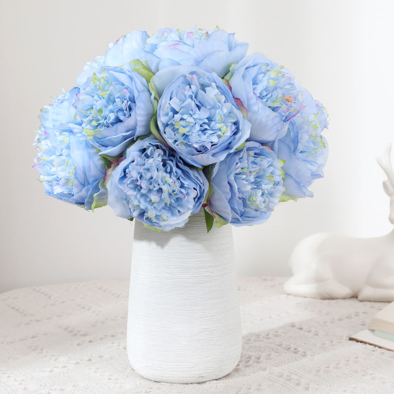 11.8 Inch Artificial Silk Peonies Bouquet, 10 Pcs Faux Peony Flowers Bulk Wholesale