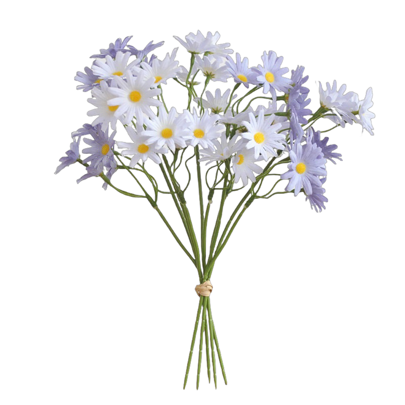 10.6 Inch Artificial Silk Daisy Stems, 10 Pcs Bulk Floral Arrangements for Weddings Crafts DIY