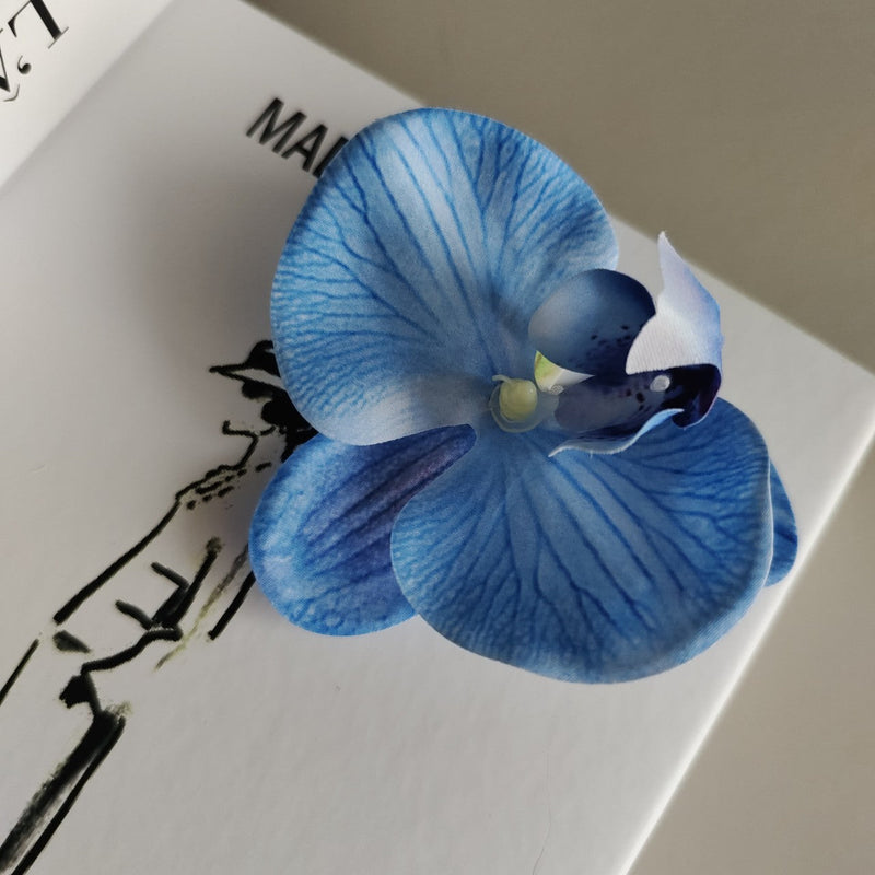 24 Pcs Artificial Phalaenopsis Orchid Heads, Ultra Realistic Touch, Bulk Cake Decoration