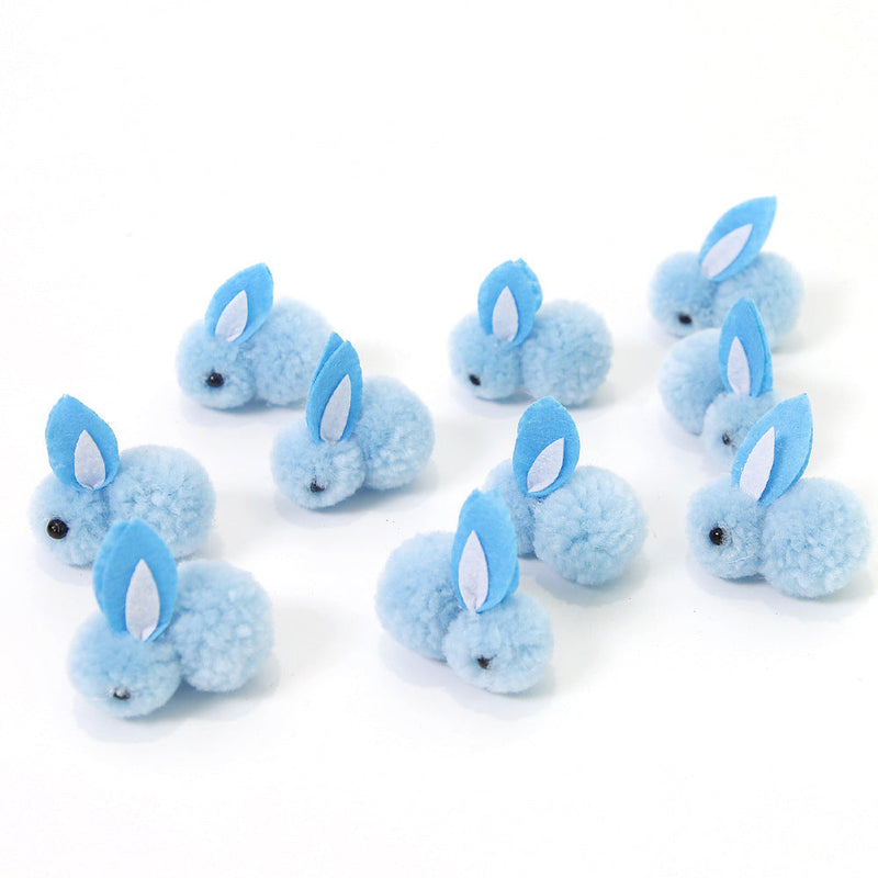 10 Pcs Artificial Rabbit Ornaments for Easter Holiday Decorations Bulk Set