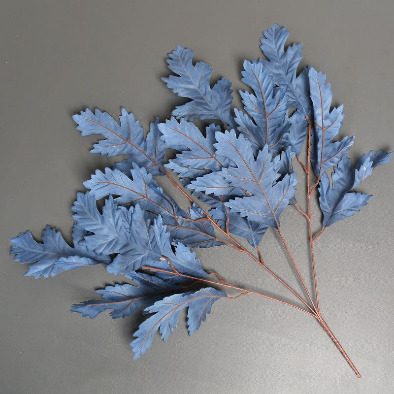 24 Inch Artificial Oak Leaf Stems 10 Pcs Bulk Autumn Thanksgiving Decor Silk Leaves