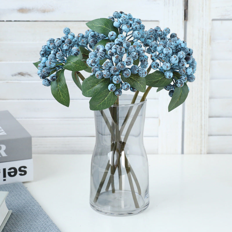11 Inch Artificial Frosted Berry Stems, 10 Pcs Bulk Wholesale