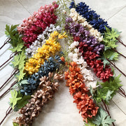 5 Pcs 46 Inch Artificial Bluebonnet Stems Blue Flowers Bulk Silk Floral Arrangement