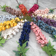5 Pcs 46 Inch Artificial Bluebonnet Stems Blue Flowers Bulk Silk Floral Arrangement