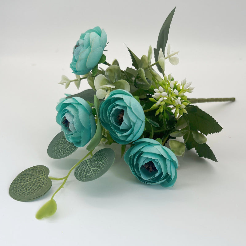 10" Artificial Small Peony Buds Bush Bouquets, 10 Colors, 10 Pcs for Crafts Wholesale