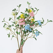 2 Pcs 33.4 Inch Blue Plumbago Artificial Silk Flower Stems